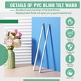 thumbnail image 3 of 2 Pvc Long Louver Rods With Hooks And Handles (12 Inches), 3 of 5