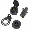 thumbnail image 5 of Kit de soporte de montaje de metal y toma de remolque de 7 pines, toma de remolque macho hembra impermeable de 12 V, con almohadilla de goma impermeable, se adapta al remolque de RV de, 5 of 5