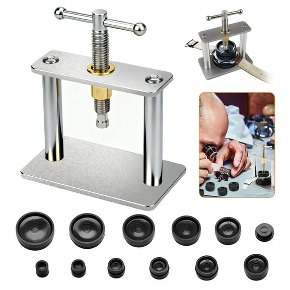 EEEkit Watch Press Tool Set, Watch Battery Replacement Tool Kit, Watch Back Case Closer with 12pcs Molds, Watch Repair Tool