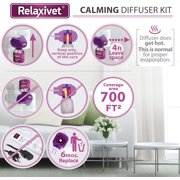 Calming Cat Diffuser Refill & Anti Anxiety Pet Products - Feline Calm Pheromones & Cats Comfort - Stress Relief Help with Pee, New Zone, Aggression, Fighting with Dogs & Behavior Control