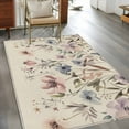 thumbnail image 3 of 3'x5' Area Rugs, Farmhouse Flowers Indoor Outdoor Area Rug for Living Room Bedroom, Retro Watercolor Floral Herbs Plants Washable Bathroom Rugs Kitchen Floor Carpet Mats Home Decor Aesthetic, 3 of 8