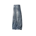 thumbnail image 6 of CHEEREAM Baggy Jeans For Mens Wide Straight Leg Button Waist Casual Denim Pants with Pocket Trendy Streetwear Fashion Daily Wear Loose Fit, 6 of 6