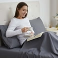 thumbnail image 5 of Nestl Pillow Cases, 1800 Series Luxury Soft Microfiber Queen/Standard Pillow Cases Set of 2 (20"x30"), Breathable & Easy Care Pillow Covers, Charcoal Grey, 5 of 6