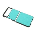 thumbnail image 5 of Funda protectora para teléfono, carcasa de cuero PU resistente a los arañazos para Galaxy Z FLIP 3, color azul, 5 of 5