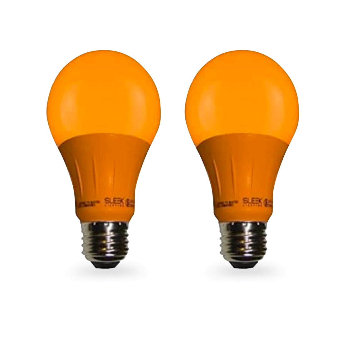 Sleeklighting Orange LED Light Bulb, A19 E26 Base Lightbulb 3Watt