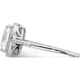 thumbnail image 3 of Sterling Silver Rhodium-Plated 9X7 Cushion Cz Ring (Size 8) Made In Thailand qr6950-8, 3 of 5