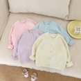 thumbnail image 5 of KAUOD Toddler Knit Cardigan Long Sleeve Button Front Sweaters Clothes Plain Soft Cotton Fall Casual Coats Sweater for Kids, 5 of 6