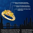 thumbnail image 2 of Gem Stone King 18K Yellow Gold Plated Silver Yellow Citrine Filigree Style 3 Stone Ring for Women (2.15 Cttw, Oval 8X6MM and 6X4MM, Size 6), 2 of 6