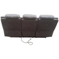 thumbnail image 6 of Coaster Wyatt Upholstered Motion Sofa with Drop Down Table and Drawer Grey-Color:Grey,Finish:Other Color,Style:Traditional, 6 of 7