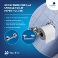thumbnail image 7 of Croydex Chrome Silver Wall-Mounted Toilet Paper Holder, 7 of 7