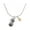 Golden, variant on Pair of Dice - Imitation Pearl Bicone Crystal Necklace