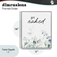 thumbnail image 4 of Stupell Industries Modern Get Naked Minimal Herbs Gray Framed Giclee Art, 11 x 14, by Lettered and Lined, 4 of 8