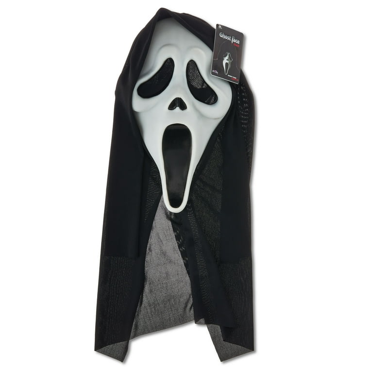 Ghost Face Mask for Adults, White, Halloween Costume Accessory for Adults, by Fun World