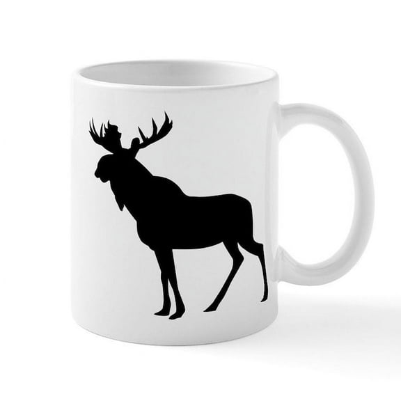 CafePress - MOOSE - 11 oz Ceramic Mug - Novelty Coffee Tea Cup
