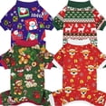 thumbnail image 1 of Pijama para perros XPUDAC, 4 piezas, para perros pequeños, trajes navideños, 1 of 6