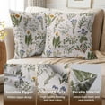 thumbnail image 6 of Spring Summer Floral Pillow Covers 18x18 Inch Set of 2 Sage Green Herbs Yellow Red Blue Flowers Decorative Throw Pillows Botanical Leaf Pillow Cases Farmhouse Home Decor for Sofa Couch Outdoor, 6 of 6