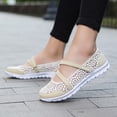 thumbnail image 6 of ibiyuan Orthopedic Walking Shoes for Women Closures Arch Support Low Top Walking Shoes Mesh Knitted Woven on Women Sock Sneakers Soft Hands-Free Mary Jane Shoes Women Walking Tennis Shoes, 6 of 7