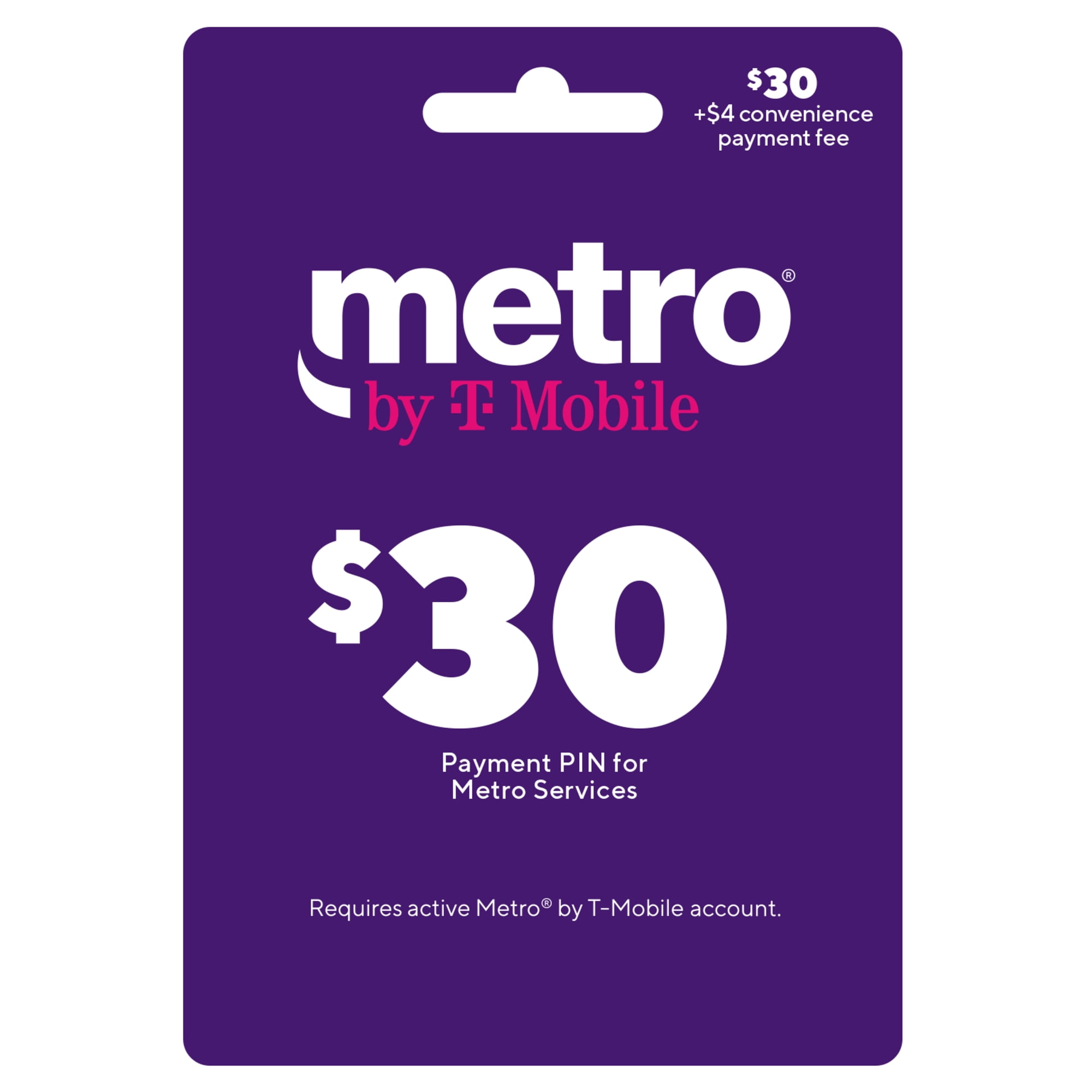 Metro by T-Mobile $30 Payment PIN w/ $4 Convenience Fee (Email Delivery)