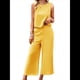 thumbnail image 2 of Conjunto de Dos Piezas de Verano para Mujer: Top Corto Sin Mangas con Cuello Redondo y Pantalones Anchos con Bolsillos. Amarillo M, 2 of 10