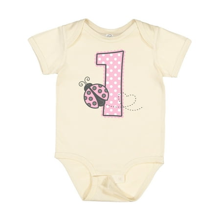 

Inktastic Pink Ladybug 1st Birthday Gift Baby Girl Bodysuit
