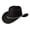 Black, variant on Women's Rhinestone Cowboy Hat: Wide Brim Sparkly Western Classic Roll Up Fedora Hat for Parties & Daily Wear