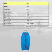 MOREY® Big Kahuna 44 The Original Bodyboard for Tall Riders. Body Board for Beach, Re-Engineered 2025 Model (Royal Blue)