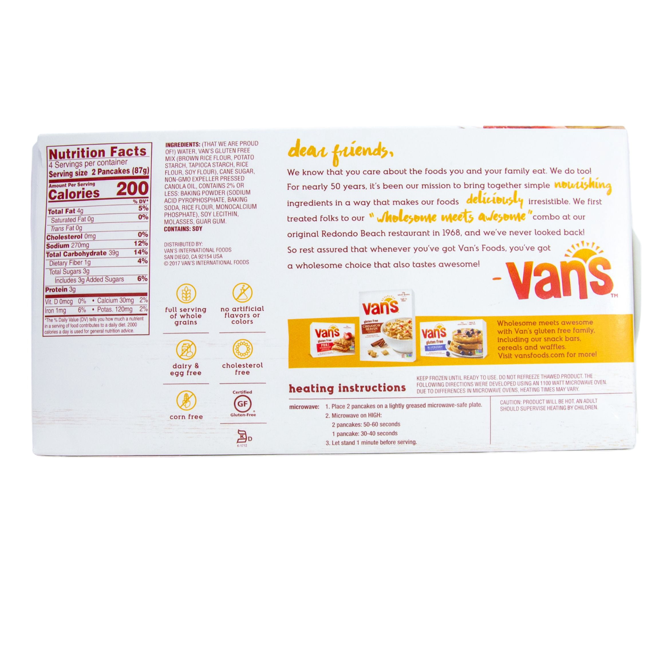 Van's™ Gluten-Free Original Pancakes 8 count Box