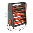 thumbnail image 2 of Rugerasy Rolling Tool Cart On Wheels, Heavy Duty CNC CAT40 Tools Storage Rack, 5 Tiers Tools Holder Rack, 100CAP Tool Organizer For Mechanics Garage Warehouse Workshop, 2 of 9