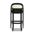 thumbnail image 3 of Americana Mid-Century Modern 30.5" Cane Back Bar Stool Jet Black, 3 of 9