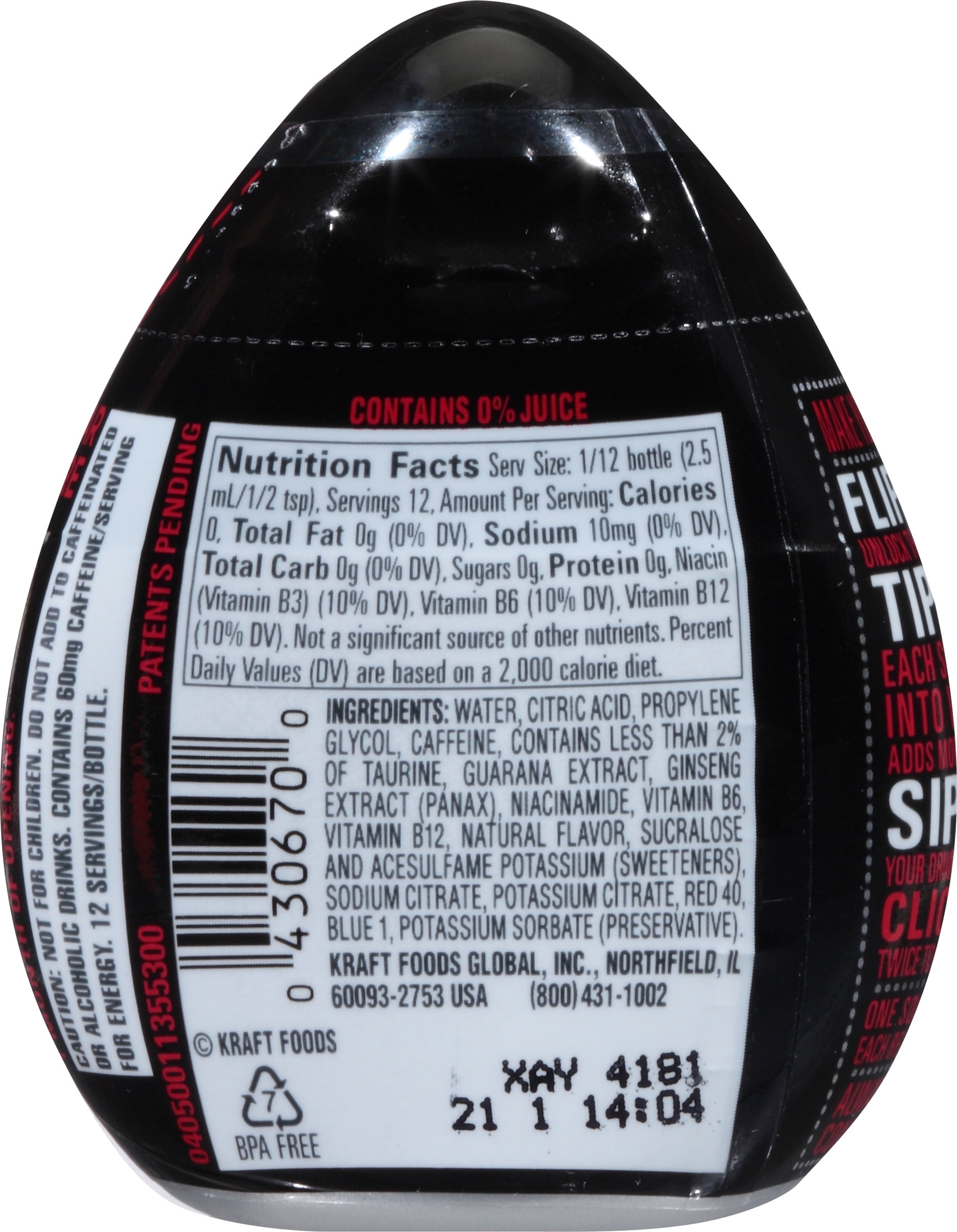 Energy Black Cherry Liquid Water Enhancer
