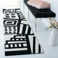 thumbnail image 2 of SAFAVIEH Fifth Avenue Isibeal Geometric Runner Rug, Ivory/Black, 2'3" x 9', 2 of 5