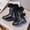 Black, variant on Girls Winter Snow Boots, Soft Non-Slip Mid-Calf Thermal Windproof Boots Pink Size 13 Little Kids
