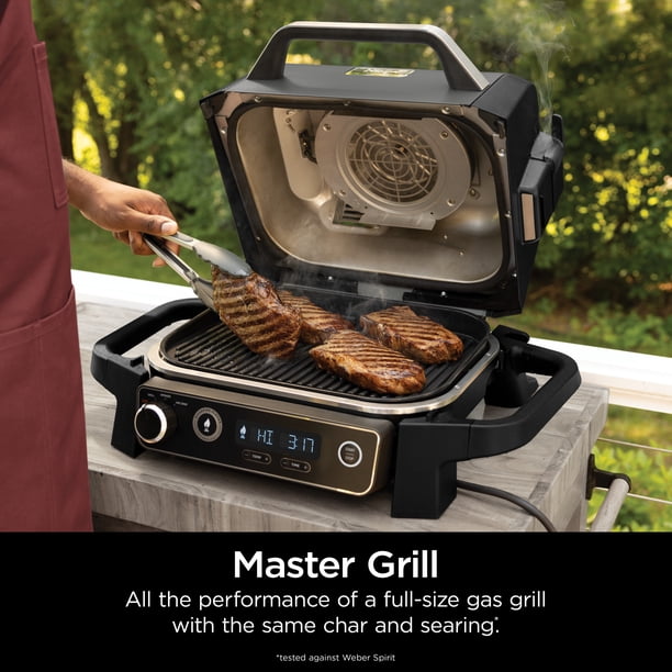 Ninja Woodfire 141 sq in 1760 Watts Electric Outdoor Grill