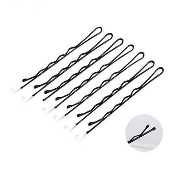 Épingles à Cheveux Noires en Métal Mini Courbées Fixes, Épingles à Cheveux Lisses, Outil de Coiffure, Forme Ondulée