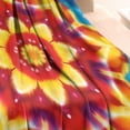 thumbnail image 3 of Rainbow Tie Dye Mandala Pattern Blanket,Comfortable Soft Flannel Throw Blanket,All Season,Warm Lightweight Blankets for Sofa Bed Couch Living Room Chair,30"x40", 3 of 4