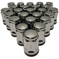 Coyote 24 Chrome Bulge Acorn Closed End 14x1.5 Cone Seat Lug Nuts GMC Chevy 1.38" Tall