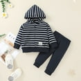 thumbnail image 4 of Gerichy Toddler Baby Boy Clothes Fall Winter Outfit, Baby Boys Girls Striped Cartoon Car Hoodies Tops Pants Outfits Set, 4 of 4