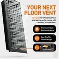 thumbnail image 2 of 2x12 Floor Vent Covers Floor Register with Mesh Cover Trap, Heat and Air, Walkable Metal Floor Register for HVAC Duct, Basketweave, Matte Black, 2 of 7