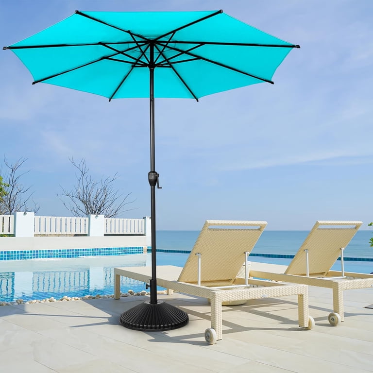 9ft patio umbrella walmart (2 pack) Mainstays 9' Multi Stripe Round Outdoor Tilting Market Patio  Umbrella with Crank