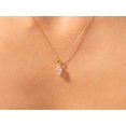 thumbnail image 4 of Certified 4 Carat Marquise Cut D/VVS1 Natural Moissanite Solitaire Pendant With 18" Chain 14K Yellow Gold Plated Silver, 4 of 4