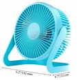 thumbnail image 2 of 5 inch Mini USB Desk Fan,Portable Table Fan,Quiet Small Fan,Desktop Cooling Fan,Quiet Operation,Air Circulator Electric Fan for Home Office Bedroom Travel Camping Home Office Car Outdoor,Blue, 2 of 7