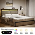 thumbnail image 2 of Cama Queen FABATO con cajones y Luces LED, 2 of 5