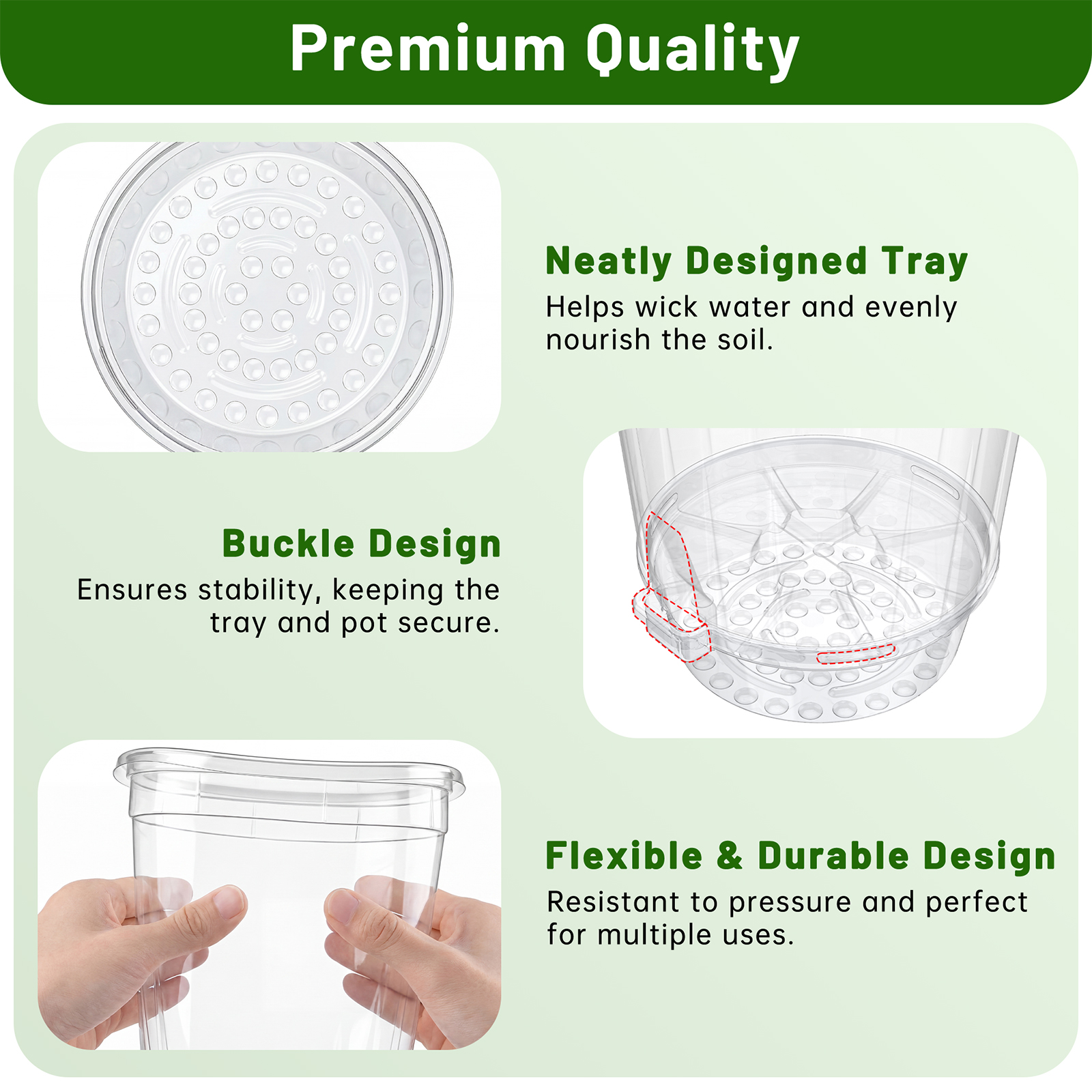 Xueyu 18-Pack Clear Self-Watering Plant Pots with Labels photo 8
