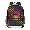 thumbnail image 6 of Iauyy Clear Backpack Heavy Duty PVC Transparent Backpack for College Workplace, The Presented Colorful Dots, 6 of 8