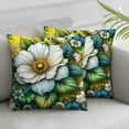 thumbnail image 3 of nygtbtfer  Summer Daisy Pillow Covers  Set of 2 Farmhouse Yellow Watercolor Daisy Floral Decorations Patio Outdoor Cushion Case for Sofa Couch Home White, 3 of 7