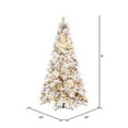 thumbnail image 3 of Vickerman 9' x 59" Flocked Atka Pine Artificial Christmas Tree, 3mm LED Color Changing Lights, 3 of 6