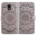 thumbnail image 6 of Asuwish Compatible with Hot Pepper Serrano 3 Wallet Phone Case and Tempered Glass Screen Protector Flip Credit Card Holder Stand Mandala Flower Cell Cover for HPP-L55B HPPL55B Women Men Gray, 6 of 8