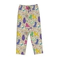 thumbnail image 4 of Xecao Colorful Poodle Dog Women's Straight Lounge Pajama Pants: The Epitome of Relaxed Sleepwear, 4 of 9