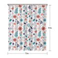 thumbnail image 5 of Pioneer Flower Floral Print Pattern Shower Curtain 72"x84", Bathroom Decorative Shower Curtain Set with 12 Hooks, Waterproof Washable, 5 of 6