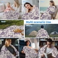 thumbnail image 5 of Purple Spring Floral Cooling Blanket, Lightweight Breathable Summer Throw Blanket with Double Sided Cold Effect, Summer Botanical Farmhouse Picnic Beach Blankets Bed Sheet for Hot Sleepers 30"x40", 5 of 8